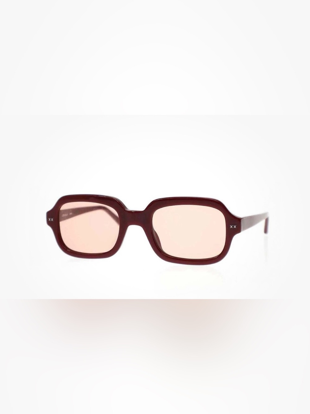 Lexxola Women's Deep Burgundy Rectangle JORDY Sunglasses